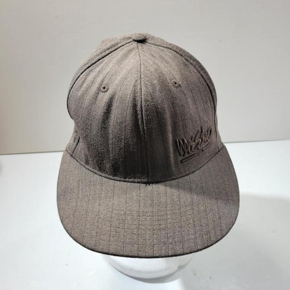 Mossimo Hat Cap Fitted Mens 7 1/4 Pinstripe Brown Embroidered Polyester Rayon